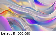 Fluid iridescent waves flow and shimmer. Стоковое AI-видео, аниматор Данила Большаков / Фотобанк Лори