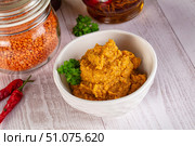 Indian cuisine - Lentil vegan dal. Стоковое фото, фотограф Андрей Старостин / Фотобанк Лори