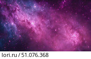 Vibrant Cosmic Cloud: Stunning Deep Space Nebula in Brilliant Purple and Magenta, Dotted with Countless Stars. Стоковое AI-видео, аниматор Данила Большаков / Фотобанк Лори