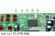 Радиодетали на печатной плате прибора. CRadio components on the printed circuit board of the device. Стоковое фото, фотограф Татьяна Д / Фотобанк Лори