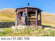 beautiful openwork gazebo next to a spring under the Chasovaya mountain near the village of Andreyevka. Стоковое фото, фотограф Акиньшин Владимир / Фотобанк Лори
