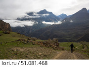 View of Caucasus mountains in autumn. Стоковое фото, фотограф Юлия Белоусова / Фотобанк Лори