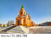 Вход в Свято-Троицкий храм. Село Нижняя-Тавда. Тюменская область (2019 год). Стоковое фото, фотограф Александр Тараканов / Фотобанк Лори