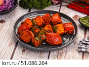 Indian cuisine - spicy chili paneer. Стоковое фото, фотограф Андрей Старостин / Фотобанк Лори