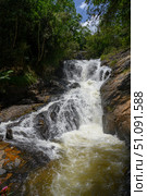 Datanla Waterfall in Dalat among the green rainforests in Southeastern Vietnam. Стоковое фото, фотограф Сергей Фролов / Фотобанк Лори