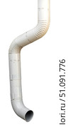 Водосточная металлическая труба на белом фоне. Rain Water Draining Gutter Downpipe on white. Стоковое фото, фотограф Татьяна Д / Фотобанк Лори