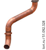 Водосточная металлическая труба на белом фоне. Rain Water Draining Gutter Downpipe on white. Стоковое фото, фотограф Татьяна Д / Фотобанк Лори