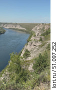 Vertical video of natural landmark - White Rocks along bank of Siberian River Belaya near village of Kholmushino, Usolye-Sibirskoye district. Beautiful summer landscape. Top view. Стоковое видео, видеограф Виктория Катьянова / Фотобанк Лори