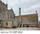 St. Michael's Mount castle and Church of St Michael and All Angels. Cornwall. England. Great Britain (2009 год). Стоковое фото, фотограф Сергей Пристяжнюк (Serg Zastavkin) / Фотобанк Лори