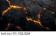 Glowing cracked stone surface with smooth texture. Стоковое AI-изображение, AI-художник Сергей Бирюков / Фотобанк Лори