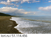Морской прибой. Охотское море. Стоковое фото, фотограф Роман Аксёнов / Фотобанк Лори