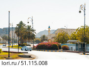 View of coastline of Muttrah district of Muscat, Oman. Стоковое фото, фотограф Feruza Tashmetova / Фотобанк Лори