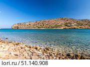 Spinalonga fortress on a clear sunny day. The ruins of leprosolium. (2019 год). Стоковое фото, фотограф Емельянов Евгений Викторович / Фотобанк Лори