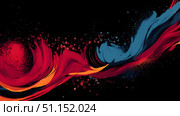 Abstract background with red, blue and black colors. Стоковое AI-изображение, AI-художник Дмитрий Нечаев / Фотобанк Лори