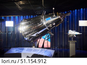 Moscow, Russia - March 21, 2023: Moscow Planetarium. Models of space technology. Редакционное фото, фотограф Наталия Кирсанова / Фотобанк Лори