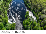 Республика Карелия. Река Суна в Кондопожском районе во время паводка. Стоковое фото, фотограф Илья Тимин / ТАСС / Фотобанк Лори