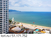 Aerial view of the city centre of Nha Trang in Vietnam. Стоковое фото, фотограф Сергей Чуйко / Фотобанк Лори