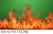 Orange Red Flames Engulf on green screen background. Vibrant fire animated on green backdrop. Burning flame animation. Frame Template. Chroma key. Motion graphics. Creative video for overlay. Inferno. Стоковое AI-изображение, AI-художник Марина Демидюк / Фотобанк Лори