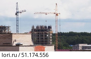 Timelapse. The Rise of a New Apartment Building. Стоковое видео, видеограф Поскребышев Михаил / Фотобанк Лори