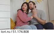 Loving mature couple interactions at home. Man and woman embracing, hugging, holding hands and dancing. Wife with husband intimate moments. couple is touching, cuddling, kissing. Natural lighting. 4K. Стоковое видео, видеограф Марина Демидюк / Фотобанк Лори