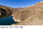 Panoramic view of Lake Gizhgit. Стоковое фото, фотограф Юлия Белоусова / Фотобанк Лори