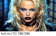 Pamela Anderson as Barb Wire Character Portrait. Generative AI. Стоковое AI-изображение, AI-художник Roman Zavorotny / Фотобанк Лори