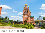 Храм Всех Святых в Красном Селе летом. Алексеевский ставропигиальный женский монастырь. Москва. Россия. Редакционное фото, фотограф E. O. / Фотобанк Лори