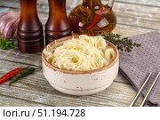 Japanese boiled wheat somet noodles. Стоковое фото, фотограф Андрей Старостин / Фотобанк Лори