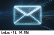Experience a dynamic digital animation of a glowing envelope symbolizing swift communication in a vibrant, high-tech setting. Стоковое AI-видео, аниматор Данила Большаков / Фотобанк Лори