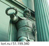 Статуя воина-победителя. Нарвские триумфальные ворота (Санкт-Петербург, Россия), XIX век. Стоковое фото, фотограф Елена  Попкова / Фотобанк Лори
