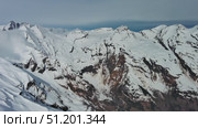 Snow Alp mountain range landscape. Стоковое видео, видеограф Михаил Коханчиков / Фотобанк Лори