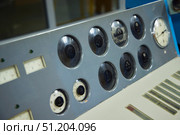 Arkhyz, Russia. - October 6, 2025: Telescope control panel at the Astrophysical Observatory, Arkhyz. Редакционное фото, фотограф Наталия Кирсанова / Фотобанк Лори