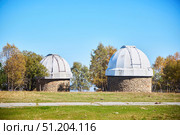 Arkhyz, Russia. - October 6, 2024: Special Astrophysical Observatory in Arkhyz. Scientific Center of Astronomy. The telescope. Редакционное фото, фотограф Наталия Кирсанова / Фотобанк Лори