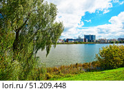Вид на озеро Нижний Кабан. Город Казань (2024 год). Стоковое фото, фотограф Макаров Алексей / Фотобанк Лори