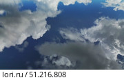 Sky with clouds reflection in water. Стоковое видео, видеограф Михаил Коханчиков / Фотобанк Лори