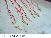 Christening in the Armenian Apostolic Church. Six crosses. Стоковое фото, фотограф Наталия Кирсанова / Фотобанк Лори