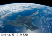 View from space of New Zealand's North Island. Stocktrek Images, Inc./TASS. Стоковое фото, агентство ТАСС / Фотобанк Лори