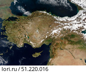 Satellite view of Turkey. Stocktrek Images, Inc./TASS. Стоковое фото, агентство ТАСС / Фотобанк Лори