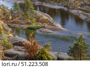 Ladoga skerries, stone islands on Lake Ladoga. Republic of Karelia, Russia. Стоковое фото, фотограф Photojuli / Фотобанк Лори