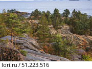 Ladoga skerries, stone islands on Lake Ladoga. Republic of Karelia, Russia. Стоковое фото, фотограф Photojuli / Фотобанк Лори
