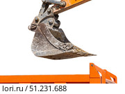 Ковш современного экскаватора на белом фоне. Bucket of a modern excavator on a white background. Стоковое фото, фотограф Татьяна Д / Фотобанк Лори