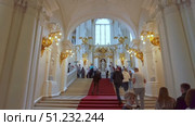 Saint-Petersburg, Russia - May 18th, 2022. Interiors of the State Hermitage Museum. Редакционное видео, видеограф Denis Vostrikov / Фотобанк Лори