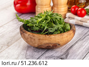 Fresh green ruccola salad leaves. Стоковое фото, фотограф Андрей Старостин / Фотобанк Лори