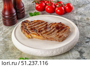 Grilled beef black angus steak. Стоковое фото, фотограф Андрей Старостин / Фотобанк Лори