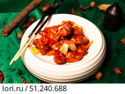 Sweet and Sour Delight a Classic of Culinary Art From Traditional Chinese Cuisine. Стоковое фото, фотограф Aleksandr Golubev / Фотобанк Лори
