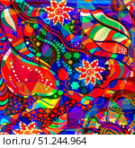 Colorful abstract psychedelic backgroud. Hippy style, 1960. Красочный абстрактный психоделический векторный фон. Стиль хиппи, 1960-е. Стоковая иллюстрация, иллюстратор Luizavictorya72 / Фотобанк Лори