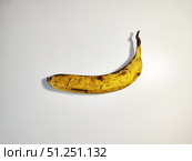 Photo of Overripe Banana on White Background. Стоковое фото, фотограф Константин Никитеев / Фотобанк Лори