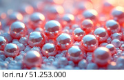 Beautiful pink pearl background. The texture is made of beads. Стоковое фото, фотограф Екатерина Кузнецова / Фотобанк Лори