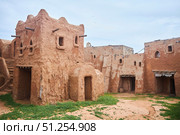 Astrakhan region, Russia - May 07, 2023.: The city of the Golden Horde Sarai-Batu. The scenery for the film. Редакционное фото, фотограф Наталия Кирсанова / Фотобанк Лори