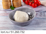 Italian Mozarella buffalo cheese ball. Стоковое фото, фотограф Андрей Старостин / Фотобанк Лори
